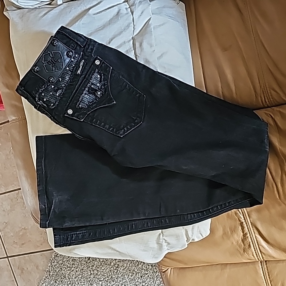 NEW Miss Me Black Bootcut jeans. Size 26 EXTRA LONG  37